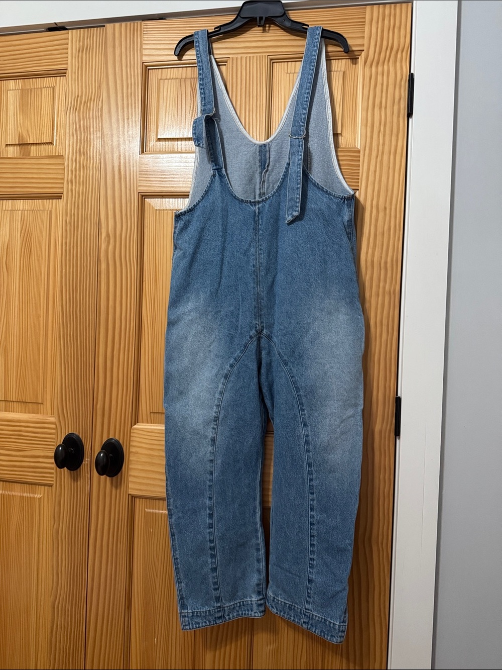 Denim One-Piece Overalls - Light Blue - Picture 2 of 5